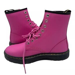 NEW Dr. Martens Zavala PINK Combat Boots LA004 size 7 Women’s shoes